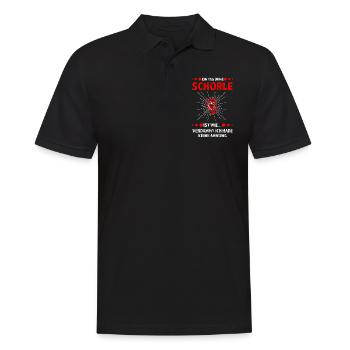 Schorle Pfälzer Dubbeglas Geschenk - Männer Poloshirt - Schwarz - Vorne - Kai (181cm)