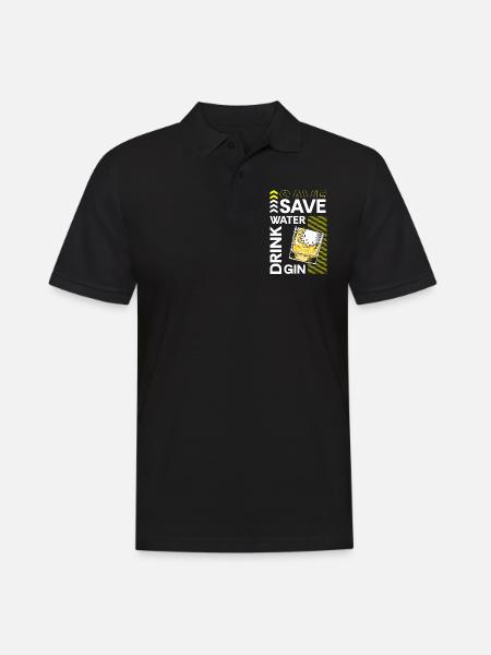Gin Drinks Drink Long Drink - Men's Polo Shirt - black