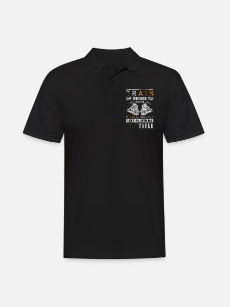 Model Railway Train Driver Toy - Men's Polo Shirt - black
