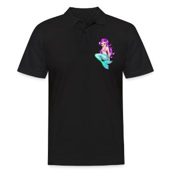 Mermaid Mermaid Glitter - Men's Polo Shirt - black - Front - Kai (181cm)