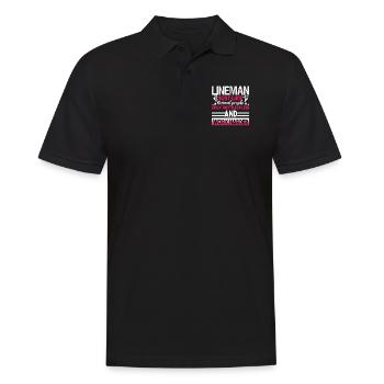 Lineman Lineman Sleep Less And Work Harder - Men's Polo Shirt - black - Front - Kai (181cm)