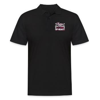 Nurse Practitioner Nurse Practitioner Heart Work - Men's Polo Shirt - black - Front - Kai (181cm)