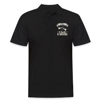 Gebrochener Arm Spruch - Ambruch Fraktur Gipsarm - Männer Poloshirt - Schwarz - Vorne - Kai (181cm)