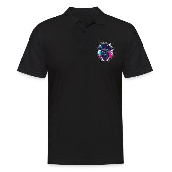 Capitaine Crâne de pirate - Polo Homme - noir - Devant - Kai (181cm)
