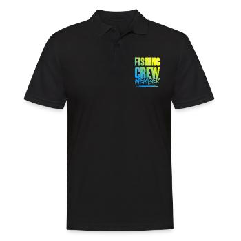 Fishing Crew - Männer Poloshirt - Schwarz - Vorne - Kai (181cm)