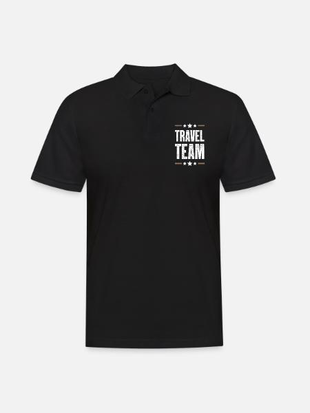 Travel Team - Men's Polo Shirt - black