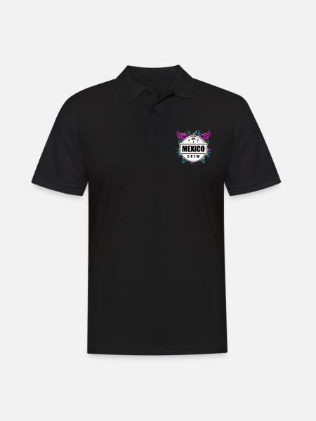 Mexiko Crew Tropisch - Männer Poloshirt - Schwarz