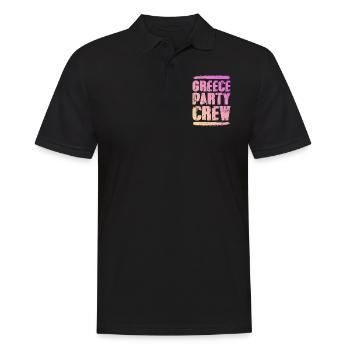 Grèce Fête Crew Coloré - Polo Homme - noir - Devant - Kai (181cm)