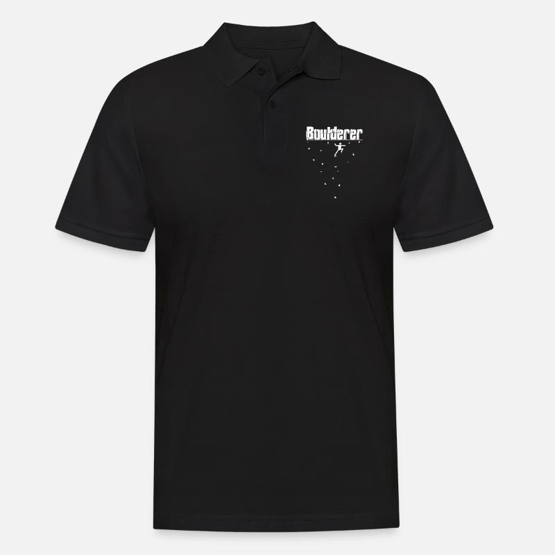 Bouldern Boulderer - Männer Poloshirt - Schwarz