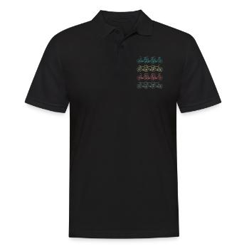 Fahrrad - Männer Poloshirt - Schwarz - Vorne - Kai (181cm)