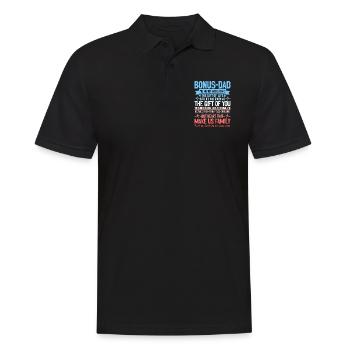Bonus Dad Fathers Day - Men's Polo Shirt - black - Front - Kai (181cm)
