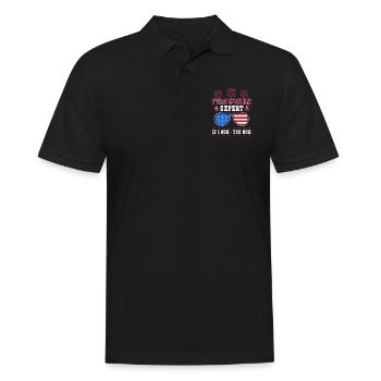 Fireworks Expert If I Run You Run Independence Day - Men's Polo Shirt - black - Front - Kai (181cm)