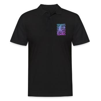 Joueur de tennis Retro Vintage Classic - Polo Homme - noir - Devant - Kai (181cm)