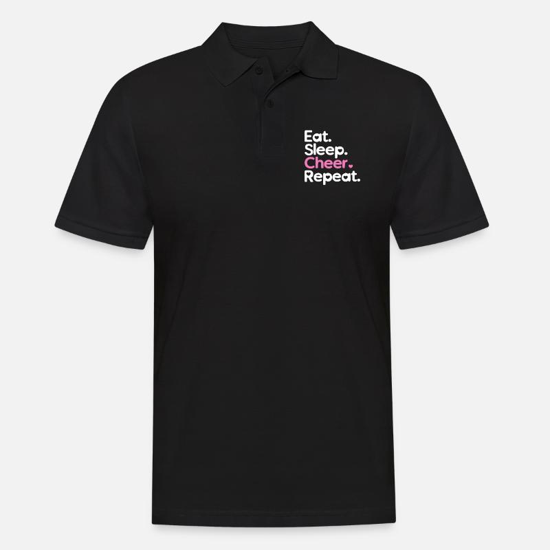 Cheerleading Sleep Cheer - Männer Poloshirt - Schwarz