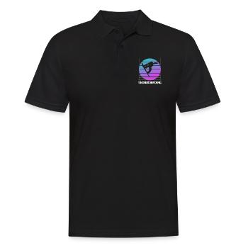 Retro Vintage Classic Snowboarding Snowboard - Männer Poloshirt - Schwarz - Vorne - Kai (181cm)