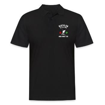 Le biathlon appelle et je dois aller biathlète - Polo Homme - noir - Devant - Kai (181cm)