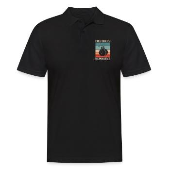 Retro Vintage Classic Castanets Player Instrument - Men's Polo Shirt - black - Front - Kai (181cm)