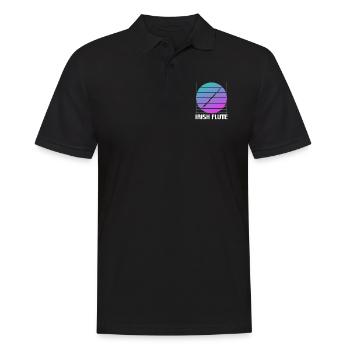 Retro Vintage Classic Irish Flute Player Instruments - Men's Polo Shirt - black - Front - Kai (181cm)