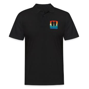 Retro Vintage Classic Congas Player Instrument - Männer Poloshirt - Schwarz - Vorne - Kai (181cm)