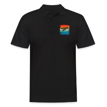 Retro Vintage Classic Marimba Player Instrument - Männer Poloshirt - Schwarz - Vorne - Kai (181cm)