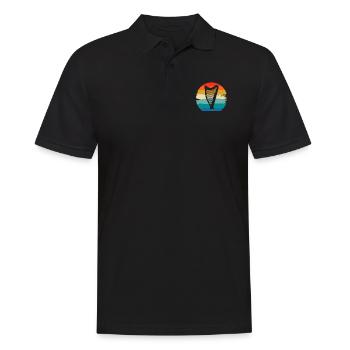 Retro Vintage Classic Harp Instrument Guita - Men's Polo Shirt - black - Front - Kai (181cm)