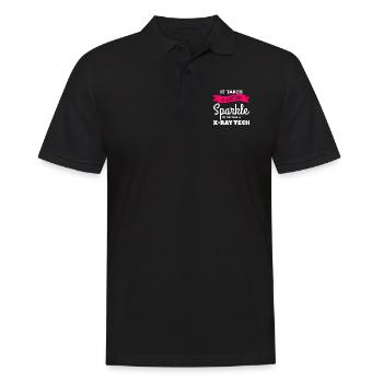 It Takes A Lot Of Sparkle To Become A X-Ray Tech R - Men's Polo Shirt - black - Front - Kai (181cm)