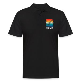 Retro Vintage Classic Guitar Instrument Guita - Men's Polo Shirt - black - Front - Kai (181cm)