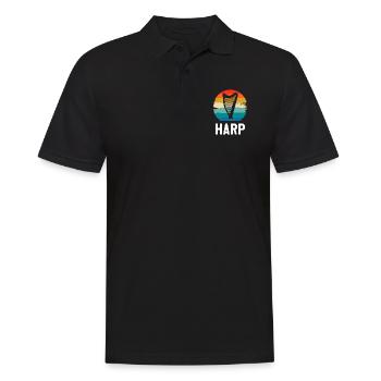 Retro Vintage Classic Harp Instrument Guita - Men's Polo Shirt - black - Front - Kai (181cm)