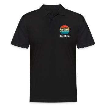 Retro Vintage Classic Marimba Player Instrument - Männer Poloshirt - Schwarz - Vorne - Kai (181cm)
