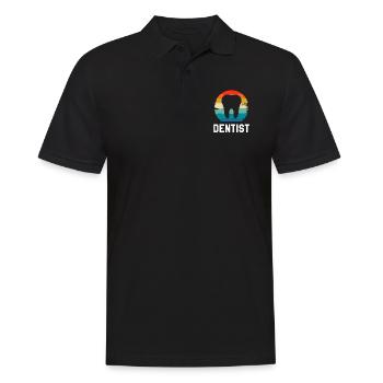Retro Vintage Classic Dentist Dentistry - Men's Polo Shirt - black - Front - Kai (181cm)