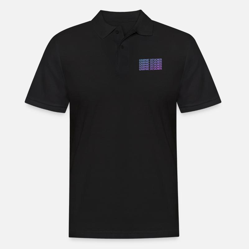 Retro Graphic Designer Graphic Design - Männer Poloshirt - Schwarz