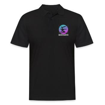 Retro Vintage Classic Blacksmith Blacksmithing - Männer Poloshirt - Schwarz - Vorne - Kai (181cm)