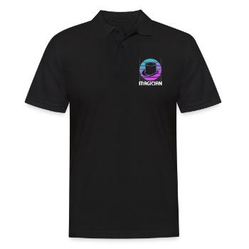 Retro Vintage Classic Magician Magic Trick - Männer Poloshirt - Schwarz - Vorne - Kai (181cm)
