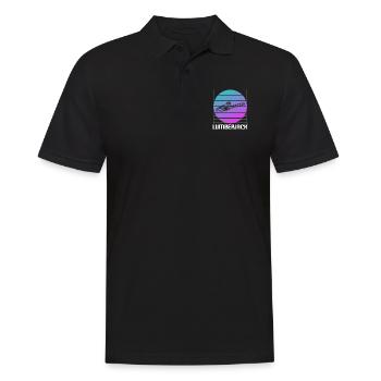 Retro Vintage Classic Lumberjack Woodworking - Männer Poloshirt - Schwarz - Vorne - Kai (181cm)