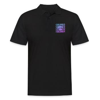 Retro Cuisinier Chef Cuisine - Polo Homme - noir - Devant - Kai (181cm)