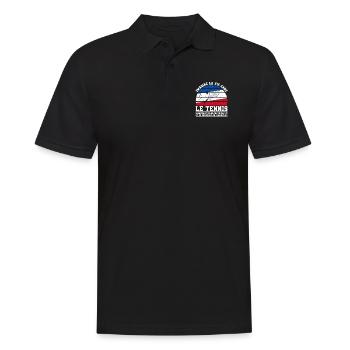Imagine La Vie Sans Le tennis Maintenant Donne-Toi - Polo Homme - noir - Devant - Kai (181cm)