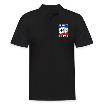 Je Bluff Ou Pas Poker Casino - Polo Homme - noir - Devant - Kai (181cm)