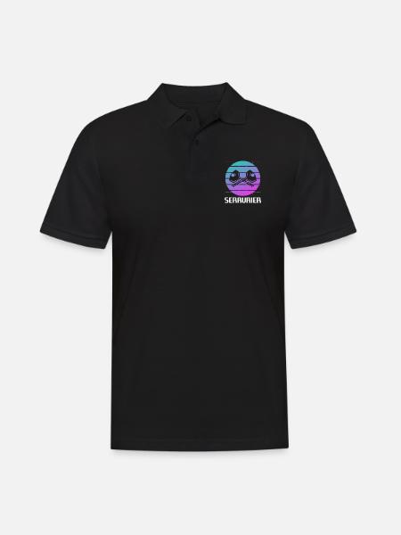 Retro Serrurier Serrurerie - Polo Homme - noir