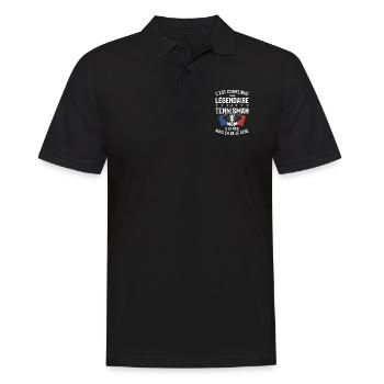 C'est Complique D'Être Légendaire Et Tennisman - Polo Homme - noir - Devant - Kai (181cm)