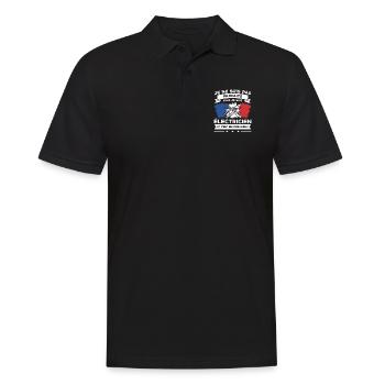 Je Ne Suis Pas Parfaite Mais Je Suis Électricien - Polo Homme - noir - Devant - Kai (181cm)