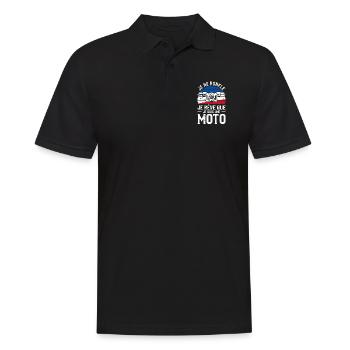 Je Ne Ronfle Pas Je Rêve Que Je Suis Une Moto - Polo Homme - noir - Devant - Kai (181cm)