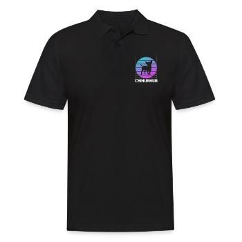 Retro Chihuahua Chihuahuas Dog Lover - Men's Polo Shirt - black - Front - Kai (181cm)
