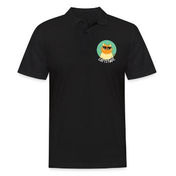 Cattitude Cat Funny Animal Puns - Männer Poloshirt - Schwarz - Vorne - Kai (181cm)