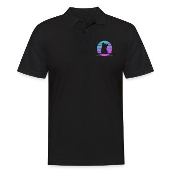 Retro West Highland White Terrier Dog - Men's Polo Shirt - black - Front - Kai (181cm)