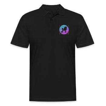 Caniche rétro Caniches Dog Lover - Polo Homme - noir - Devant - Kai (181cm)