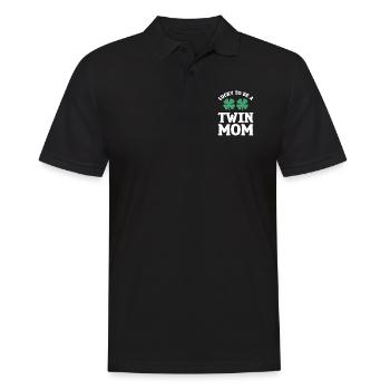 Chanceux d’être une maman jumelle Saint de la Saint-Patrick - Polo Homme - noir - Devant - Kai (181cm)