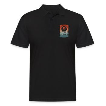 Ja, ich bin linkshändiger Poolbillardspieler Ja, ich bin immer noch - Männer Poloshirt - Schwarz - Vorne - Kai (181cm)