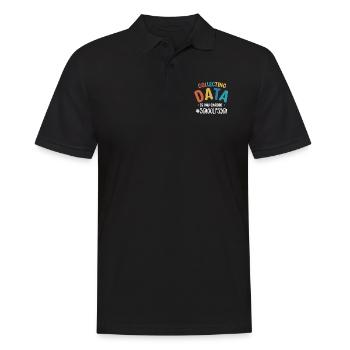 La collecte de données est mon psychologue de l’école cardio - Polo Homme - noir - Devant - Kai (181cm)