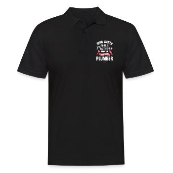 Wer will eine Prinzessin sein, wenn man eine sein kann - Männer Poloshirt - Schwarz - Vorne - Kai (181cm)