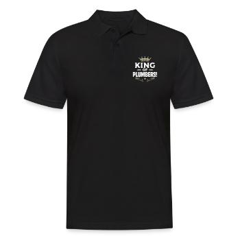 König der Klempner Klempner Klempner - Männer Poloshirt - Schwarz - Vorne - Kai (181cm)